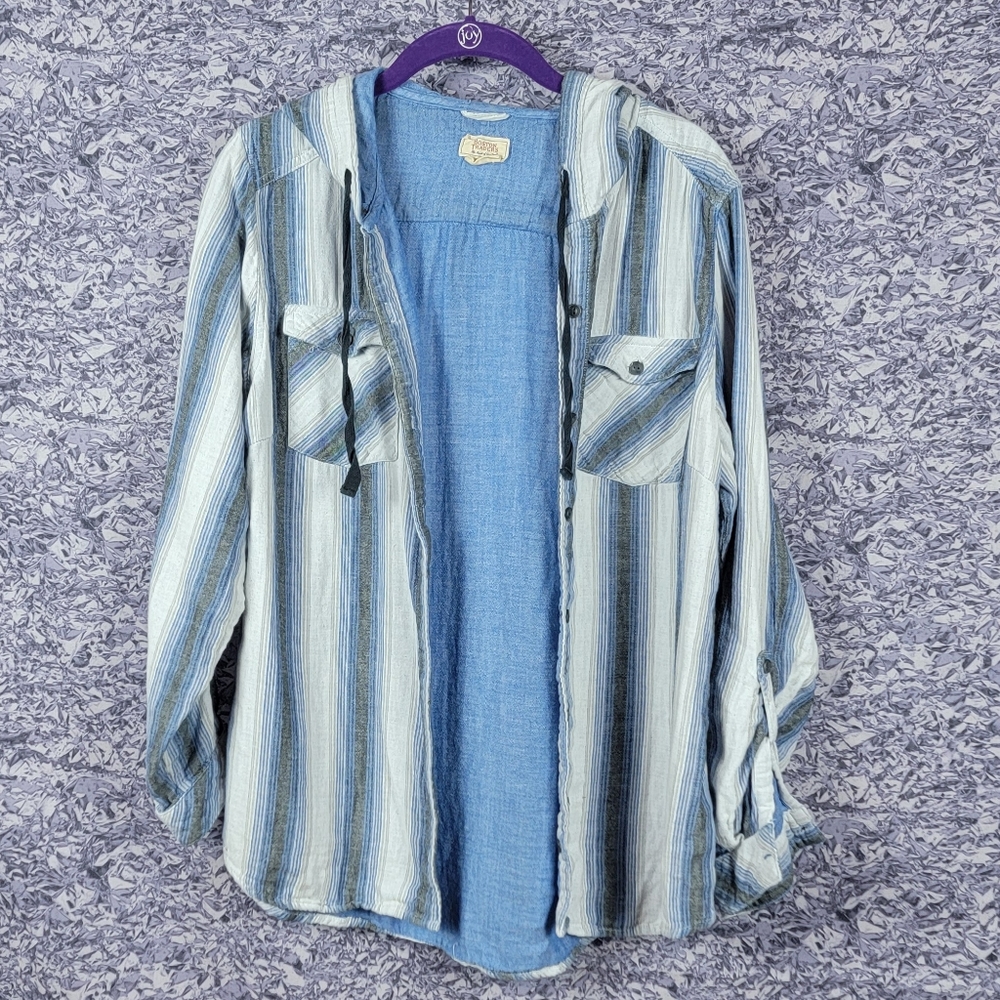 Boston Traders Blue Striped Button Down